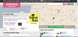 skärmklipp Butikskartan.se BlueSwede Trading
